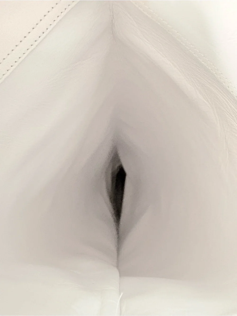 White Over-the-Knee Leather Boots with Low Heel